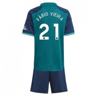 Arsenal Fabio Vieira #21 3rd trikot Kinder 2023-24 Kurzarm (+ Kurze Hosen)